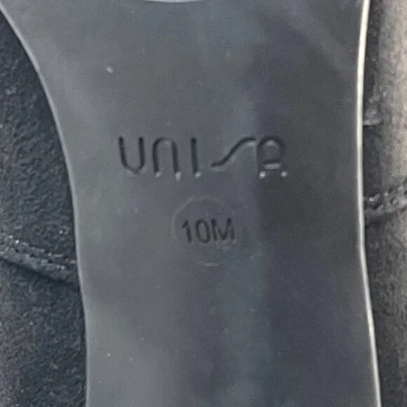 Unisa Black Faux Suede Over-The-Knee Boots With Side Zipper & Drawstring - Picture 8 of 12